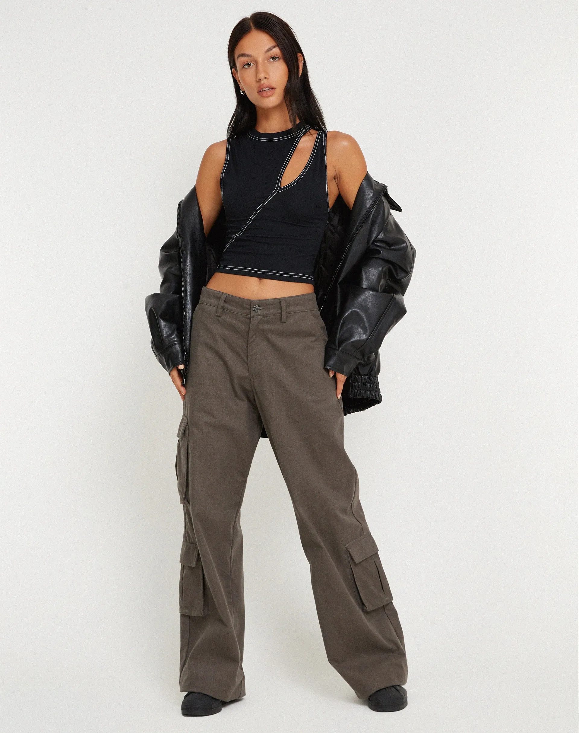 Min Cutout Crop Top in Black sold by Motel Rocks product image thumbnail 2