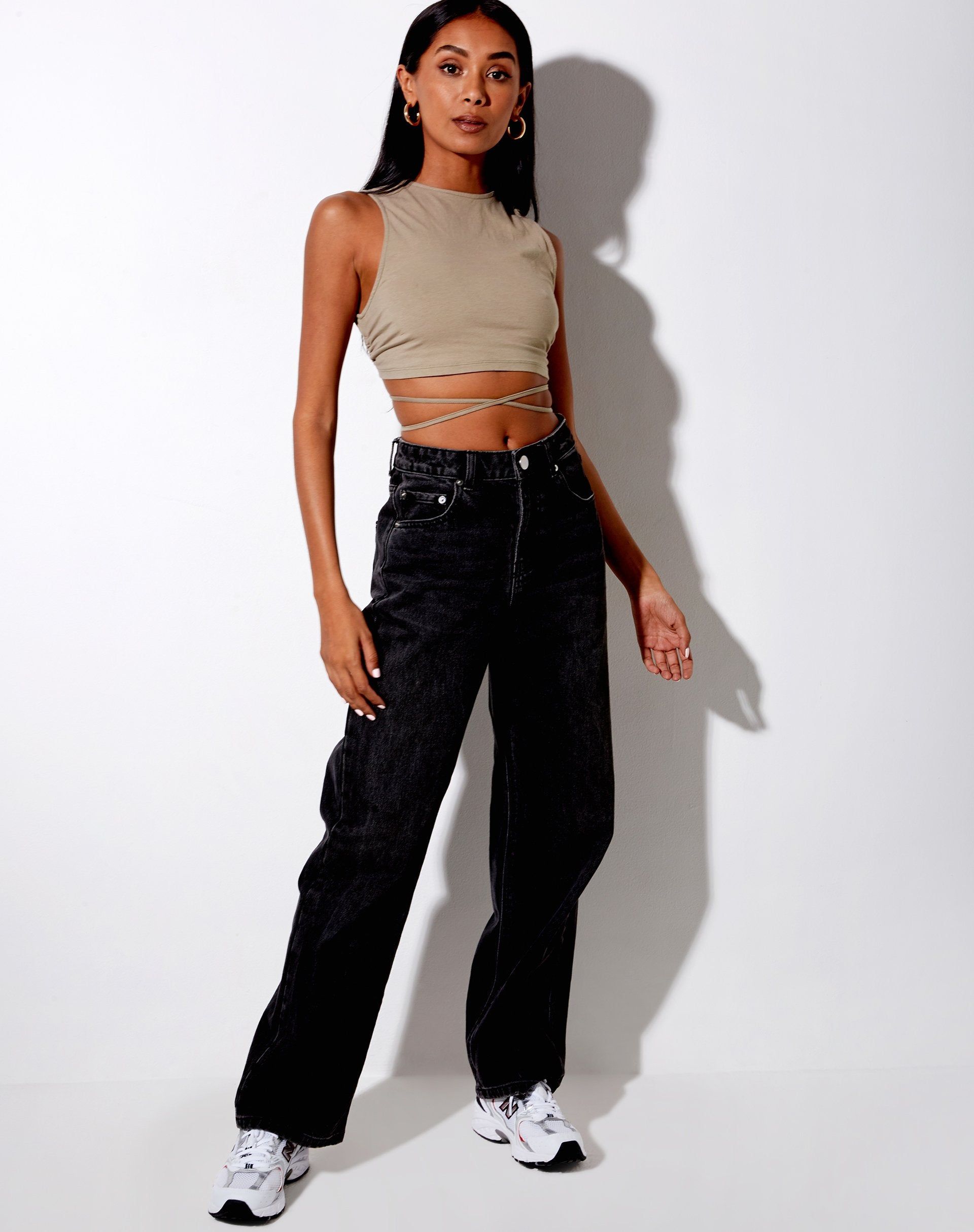 Tasve Crop Top in Sage sold by Motel Rocks product image thumbnail 3