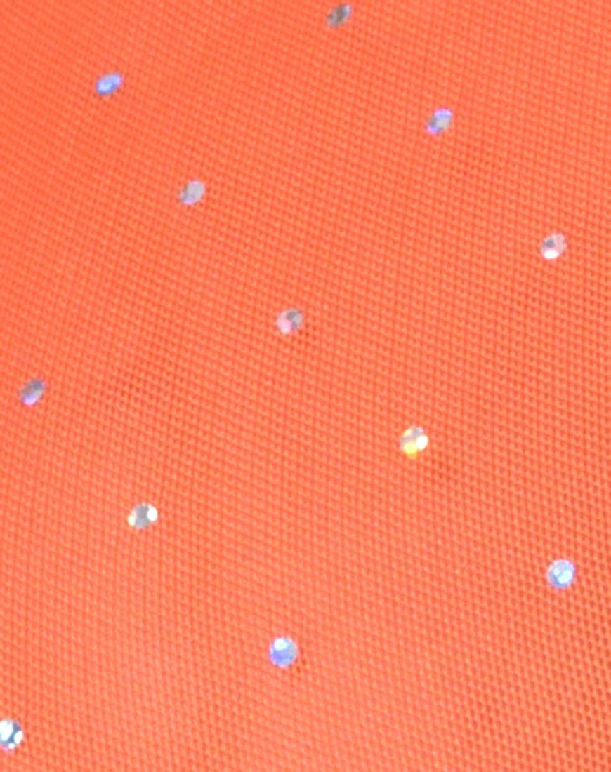 Tindy Crop Top in Crystal Net Orange sold by Motel Rocks product image thumbnail 5