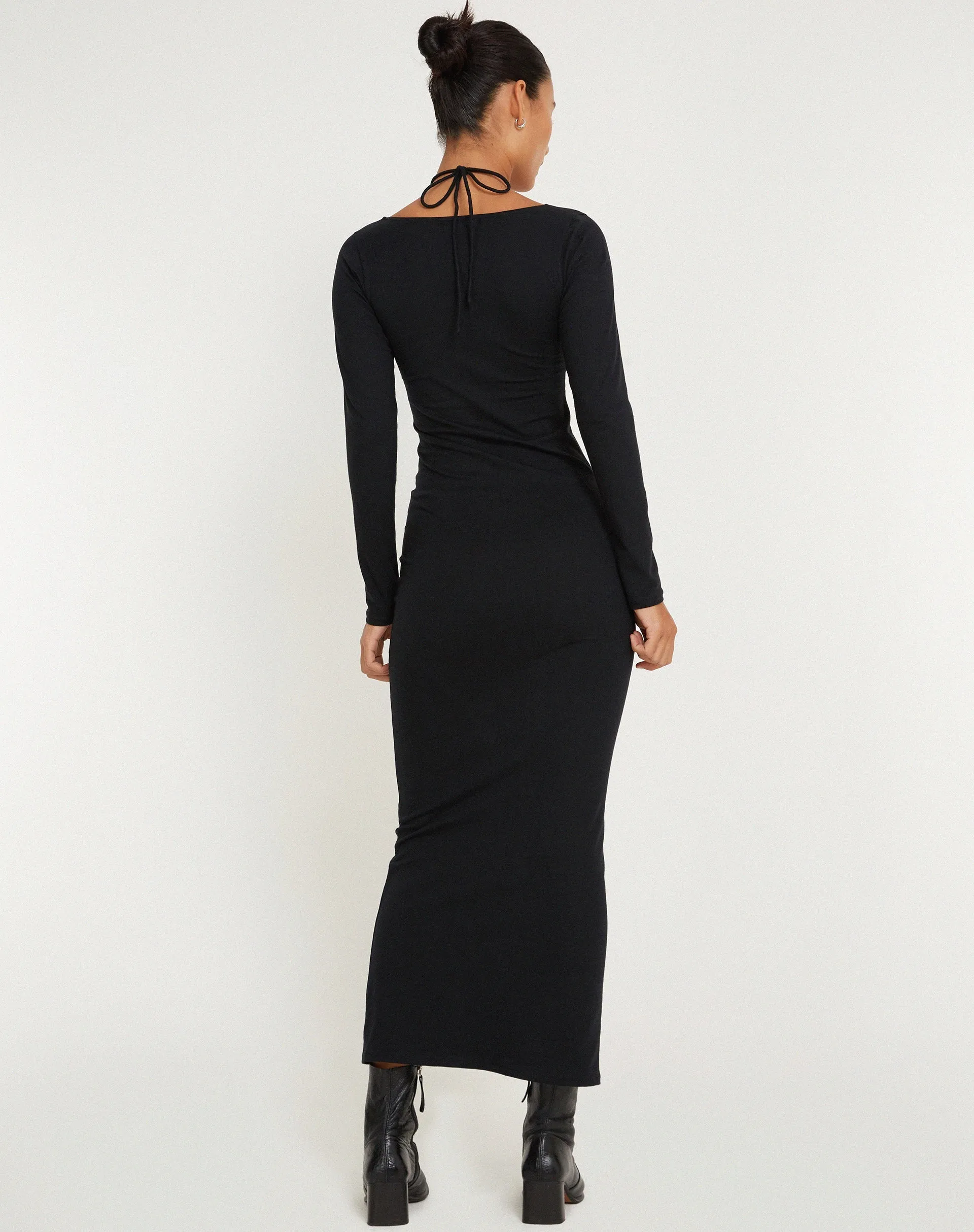 Delani Long Sleeve Midi Dress in Black sold by Motel Rocks product image thumbnail 4