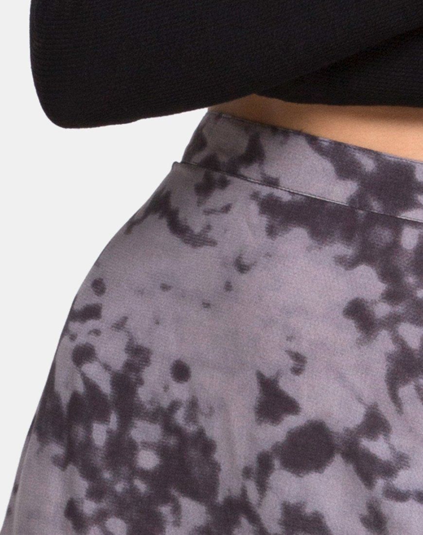 Saika Midi Skirt in Bleached Tie Dye Grey sold by Motel Rocks product image thumbnail 5