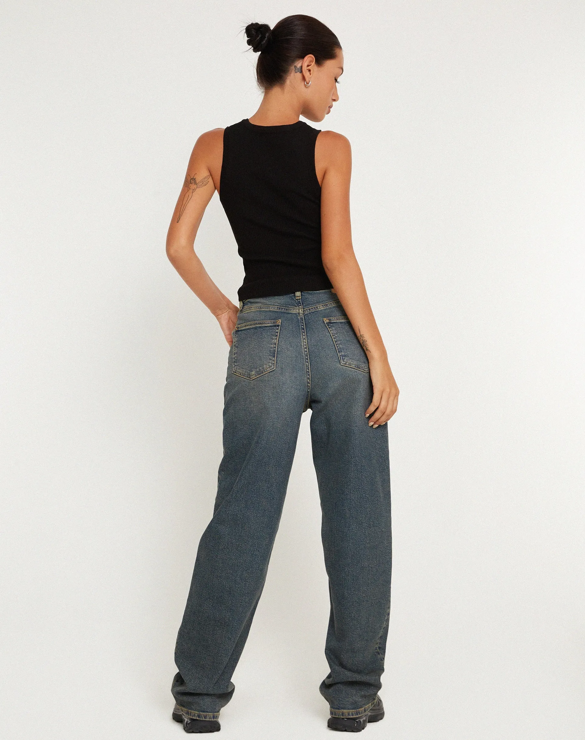 Caena Top in Black Rib Knit sold by Motel Rocks product image thumbnail 4