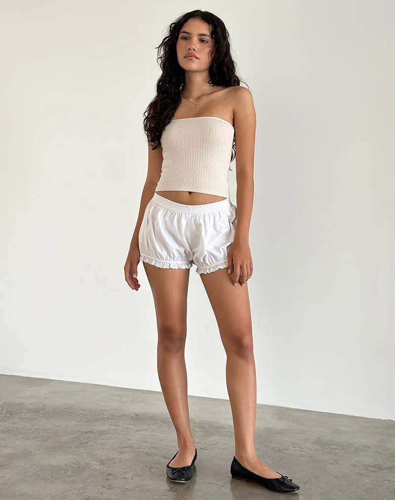 Peggy Bandeau Top in Pointelle Nude sold by Motel Rocks product image thumbnail 4