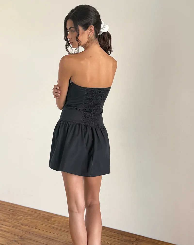 Faelas Mini Dress in Tap Shoe with Off White Bows sold by Motel Rocks product image thumbnail 3