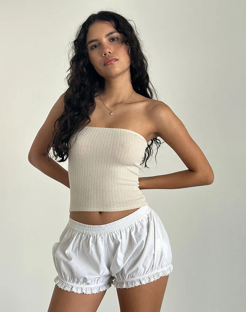 Peggy Bandeau Top in Pointelle Nude sold by Motel Rocks product image thumbnail 2