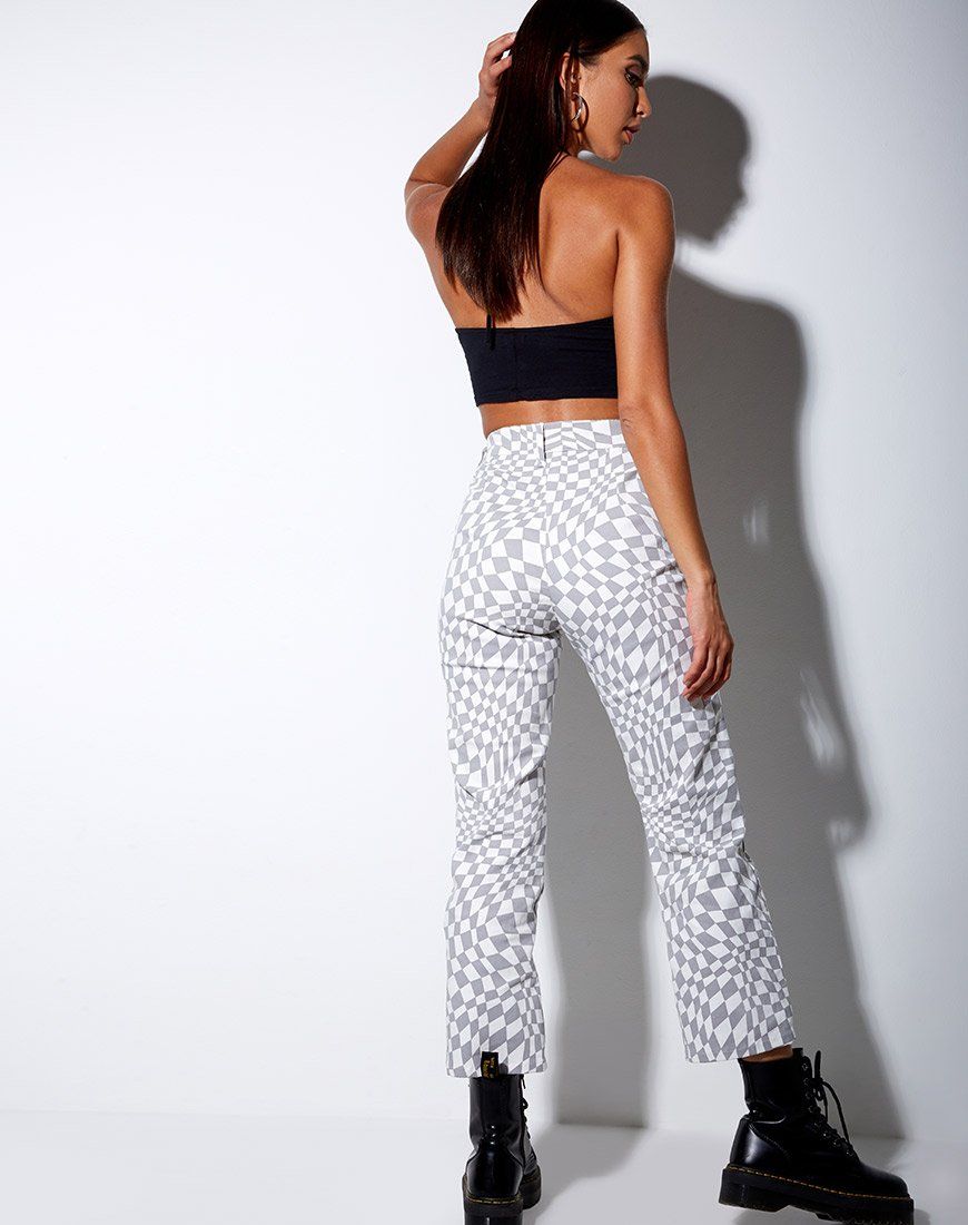 April Crop Top in Black "Angel" in White sold by Motel Rocks product image thumbnail 2