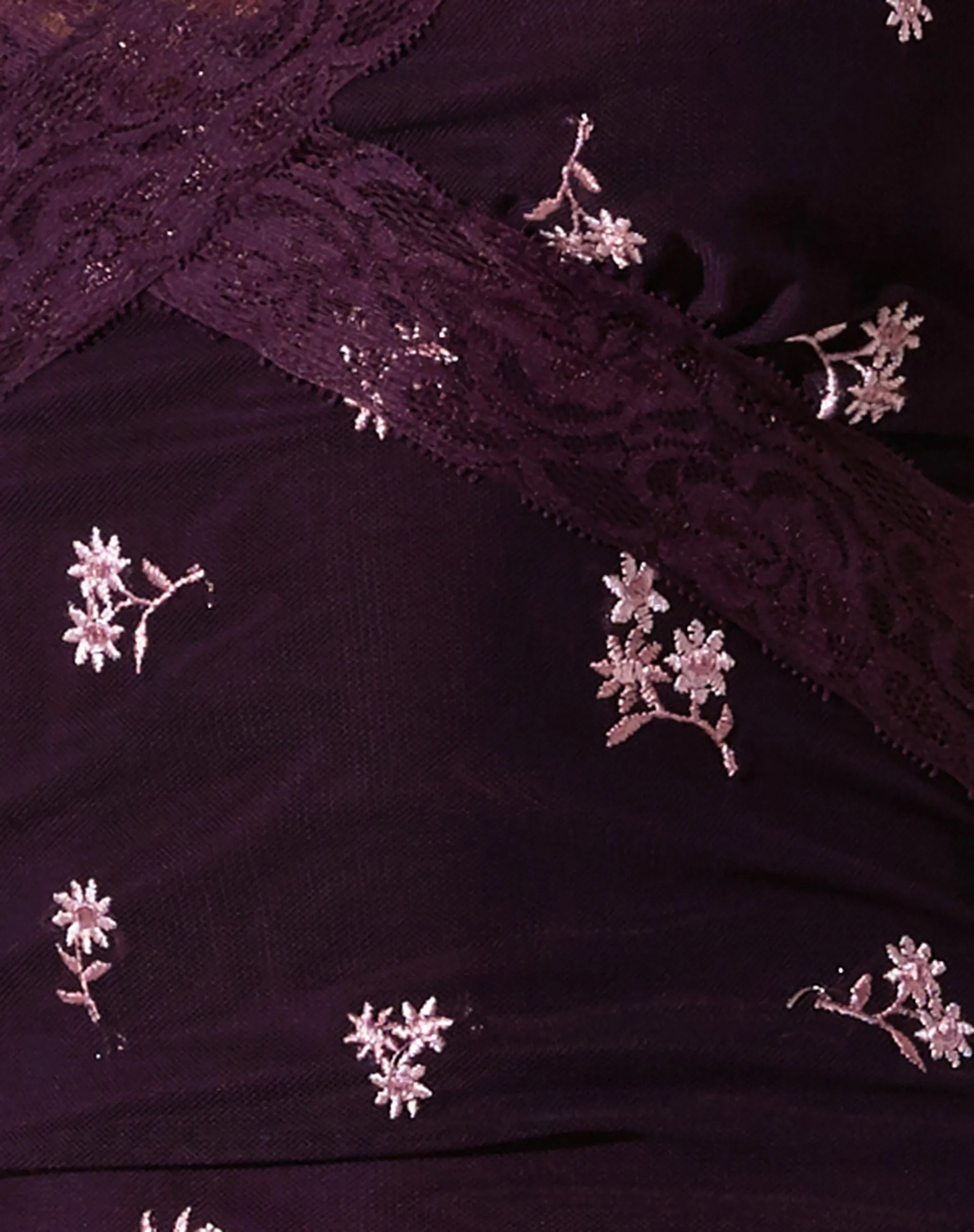 Coline Mini Dress in Plum Daisy Embro sold by Motel Rocks product image thumbnail 5