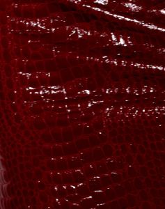 Wren Skirt in Croc PU Burgundy sold by Motel Rocks