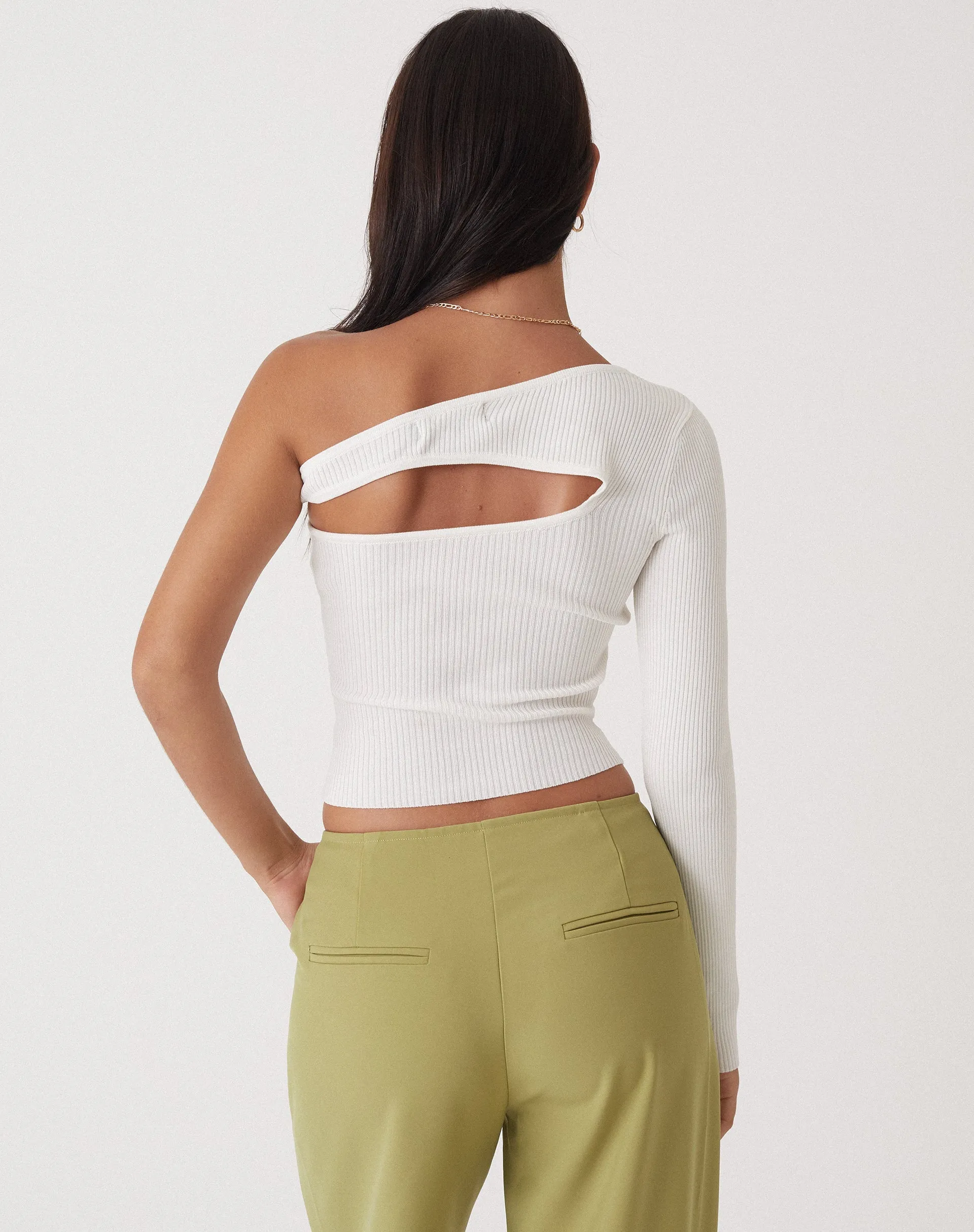 MOTEL X OLIVIA NEILL Haimi Top in Rib Star White sold by Motel Rocks product image thumbnail 4