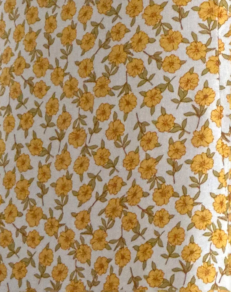 Alvary Mini Dress in Yellow Cosmos Garden sold by Motel Rocks product image thumbnail 5