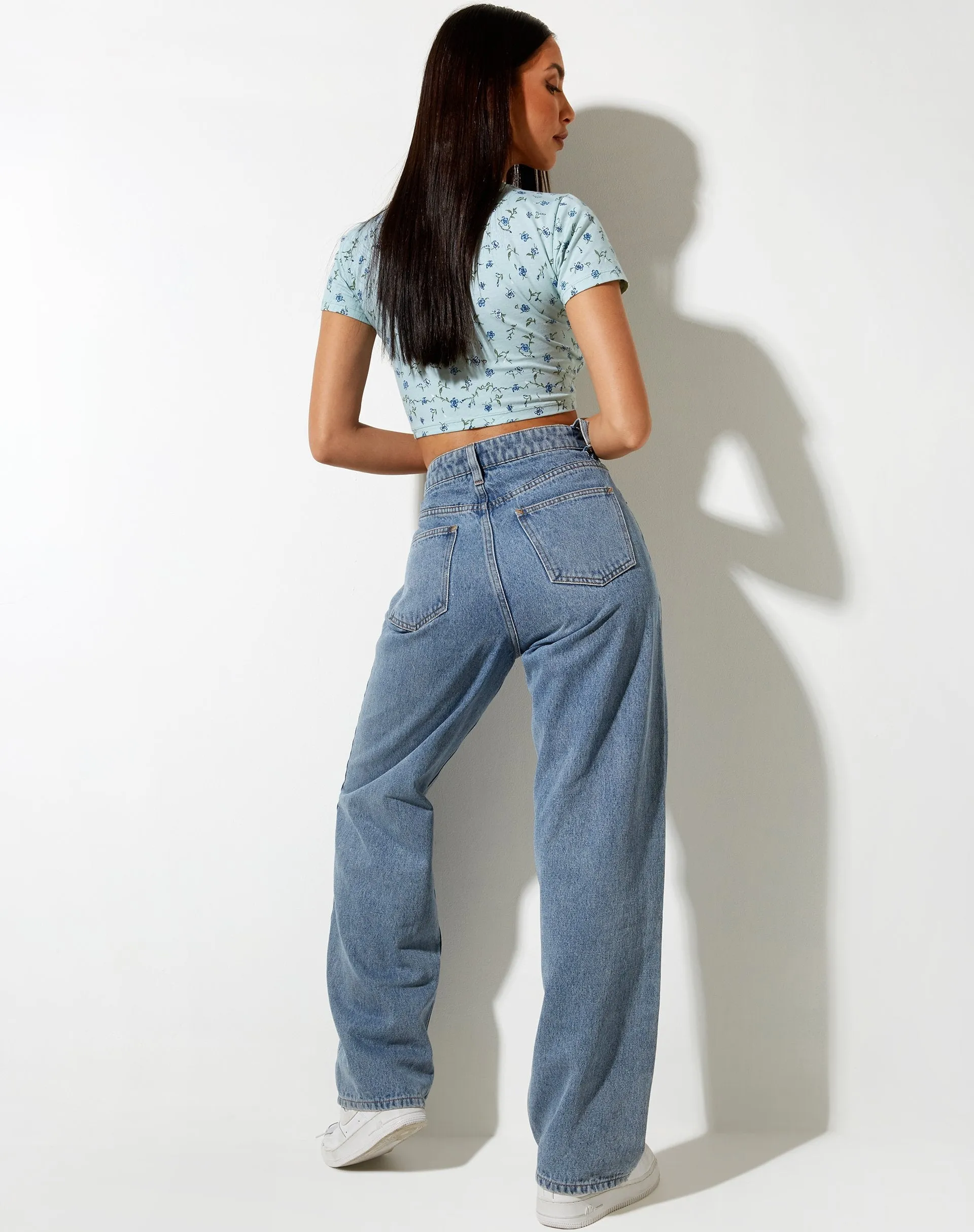 Mieye Crop Top in Pretty Petal Green sold by Motel Rocks product image thumbnail 5