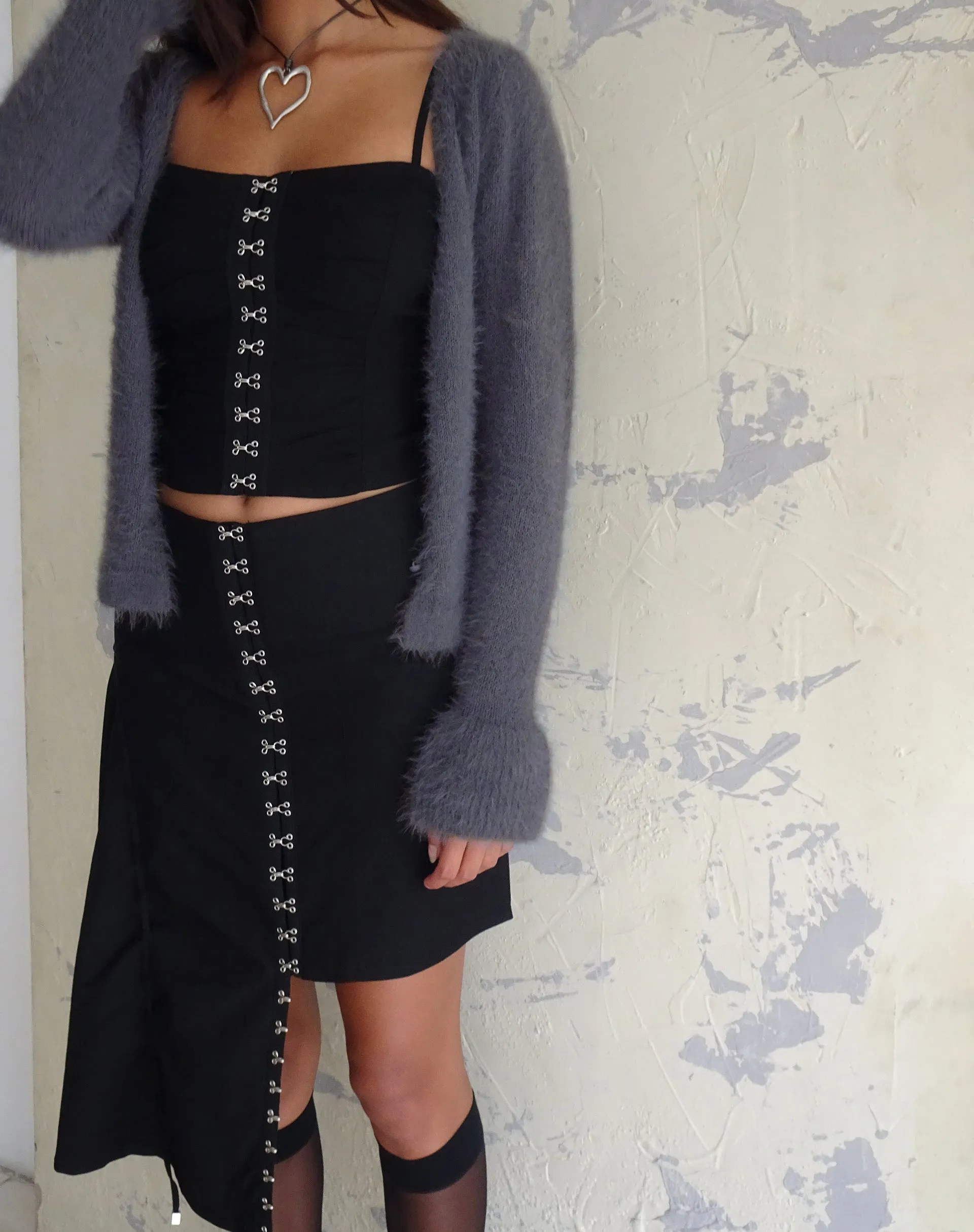 Kazka Cardi in Grey Blue sold by Motel Rocks product image thumbnail 2