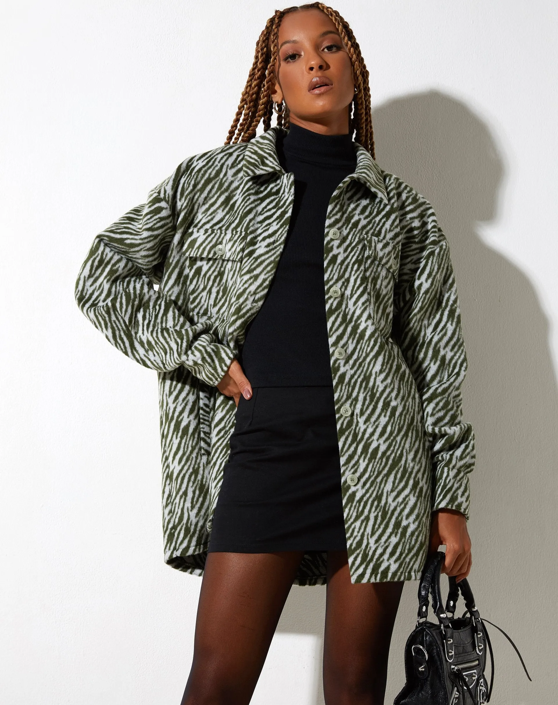 Medita Shirt in Cream Green sold by Motel Rocks