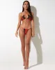 Nakeela Bikini Bottom in Solarized Orange and Pink sold by Motel Rocks