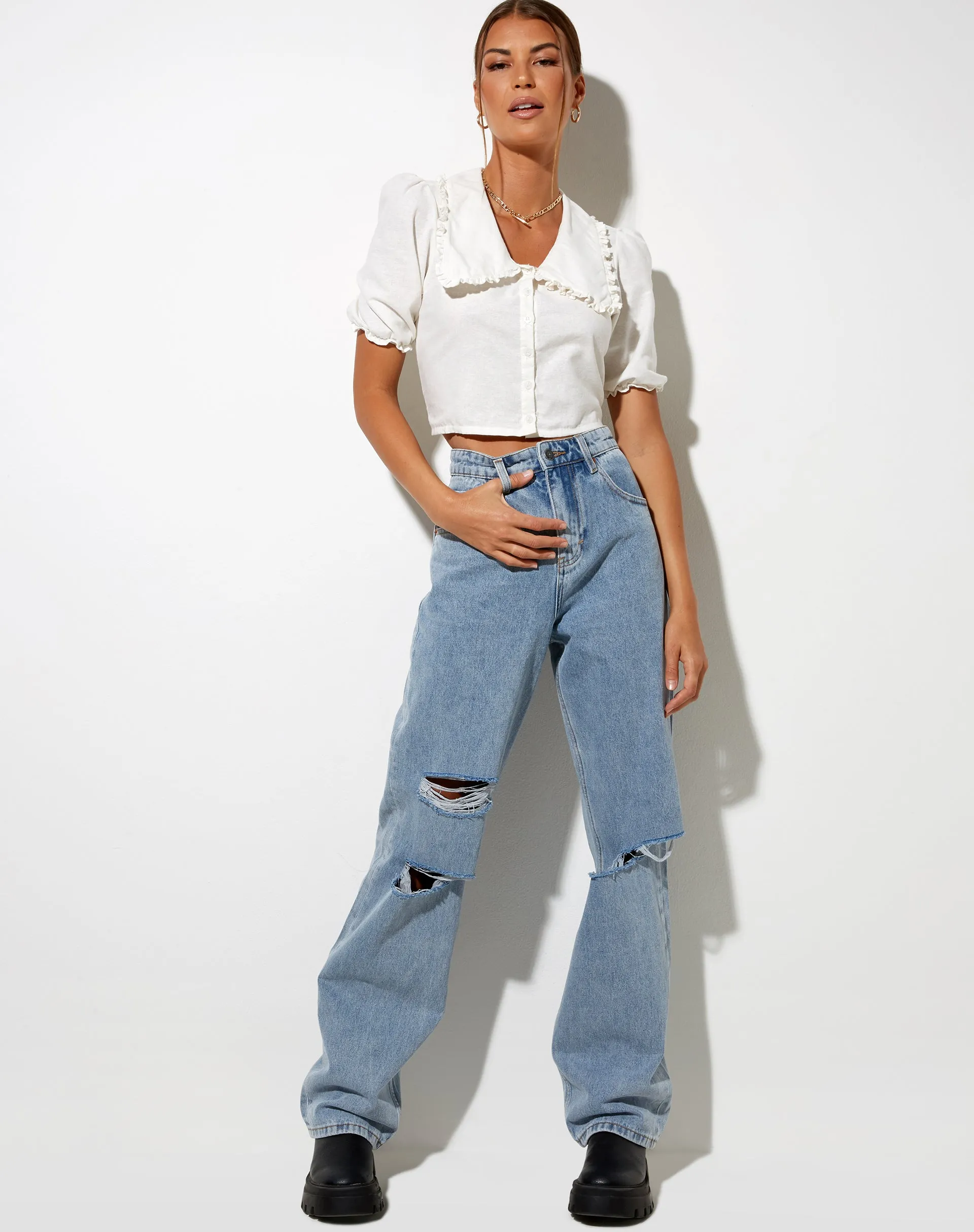 Tucci Top in Ivory sold by Motel Rocks product image thumbnail 4