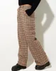 Abba Trouser in Check Brown sold by Motel Rocks