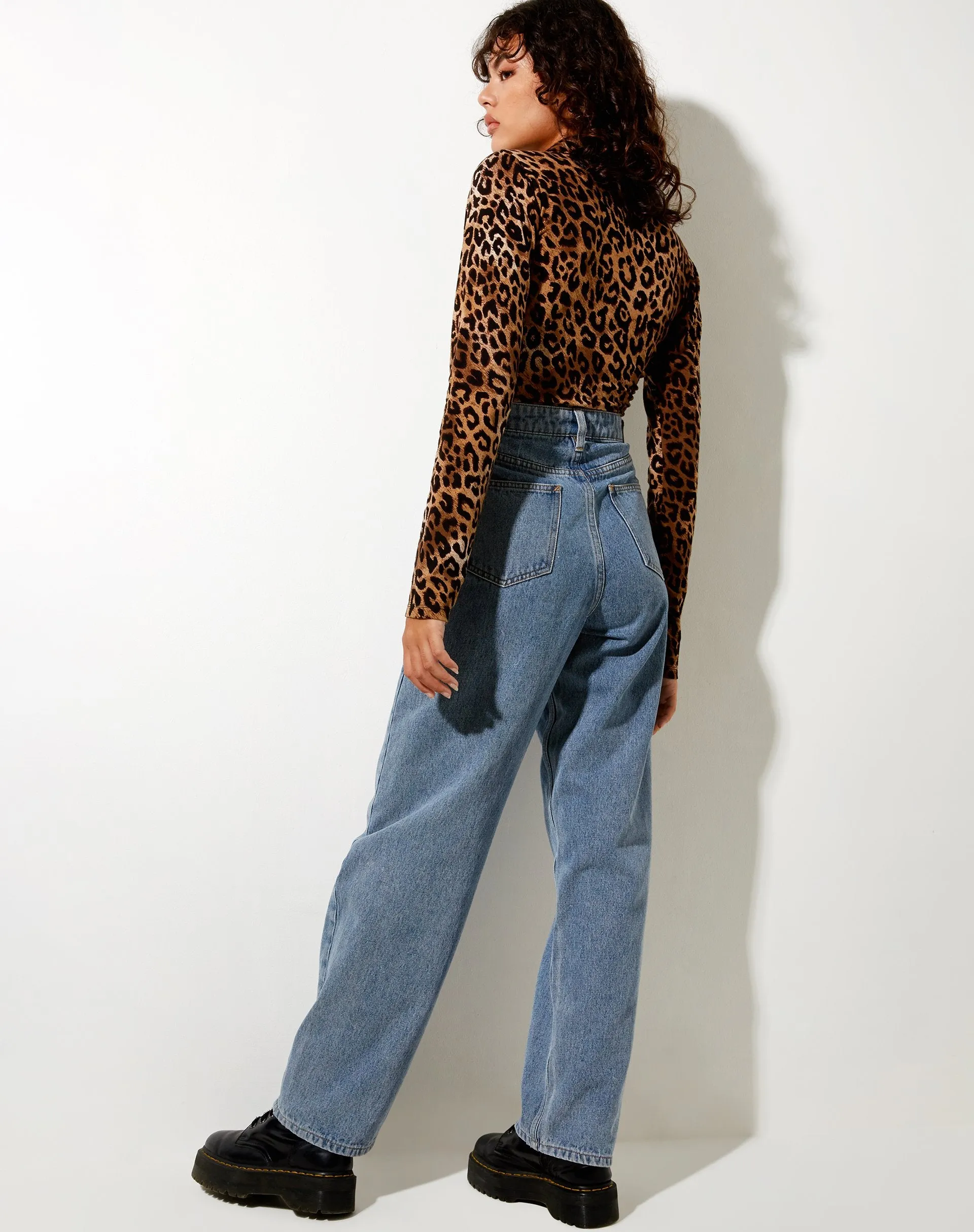 Ryals Crop Top in Night Leopard Brown sold by Motel Rocks product image thumbnail 5