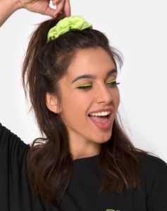 Scrunchie in Lime sold by Motel Rocks