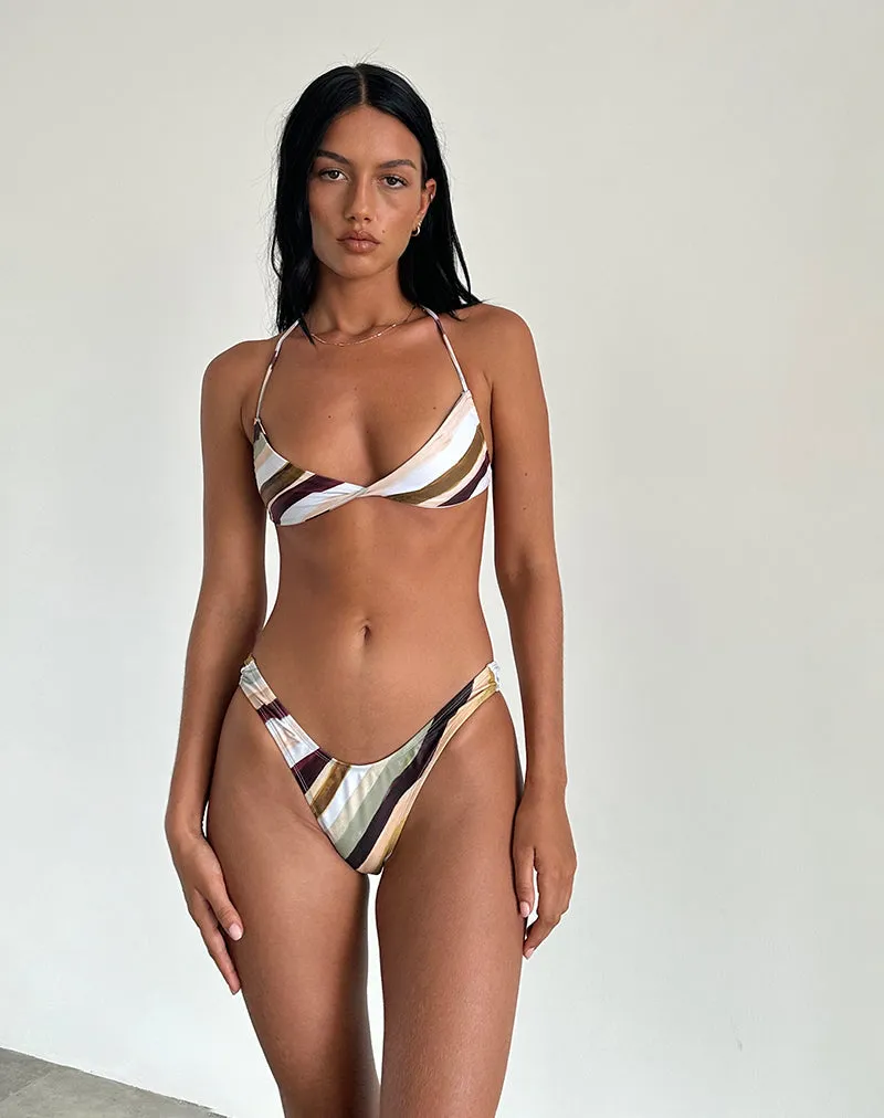 Farida Bikini Bottom in Wiggle Sunset sold by Motel Rocks product image thumbnail 2
