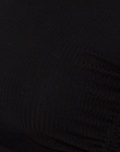 Tiner Crop Top in Rib Black sold by Motel Rocks