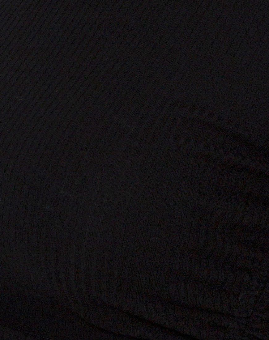 Tiner Crop Top in Rib Black sold by Motel Rocks product image thumbnail 5