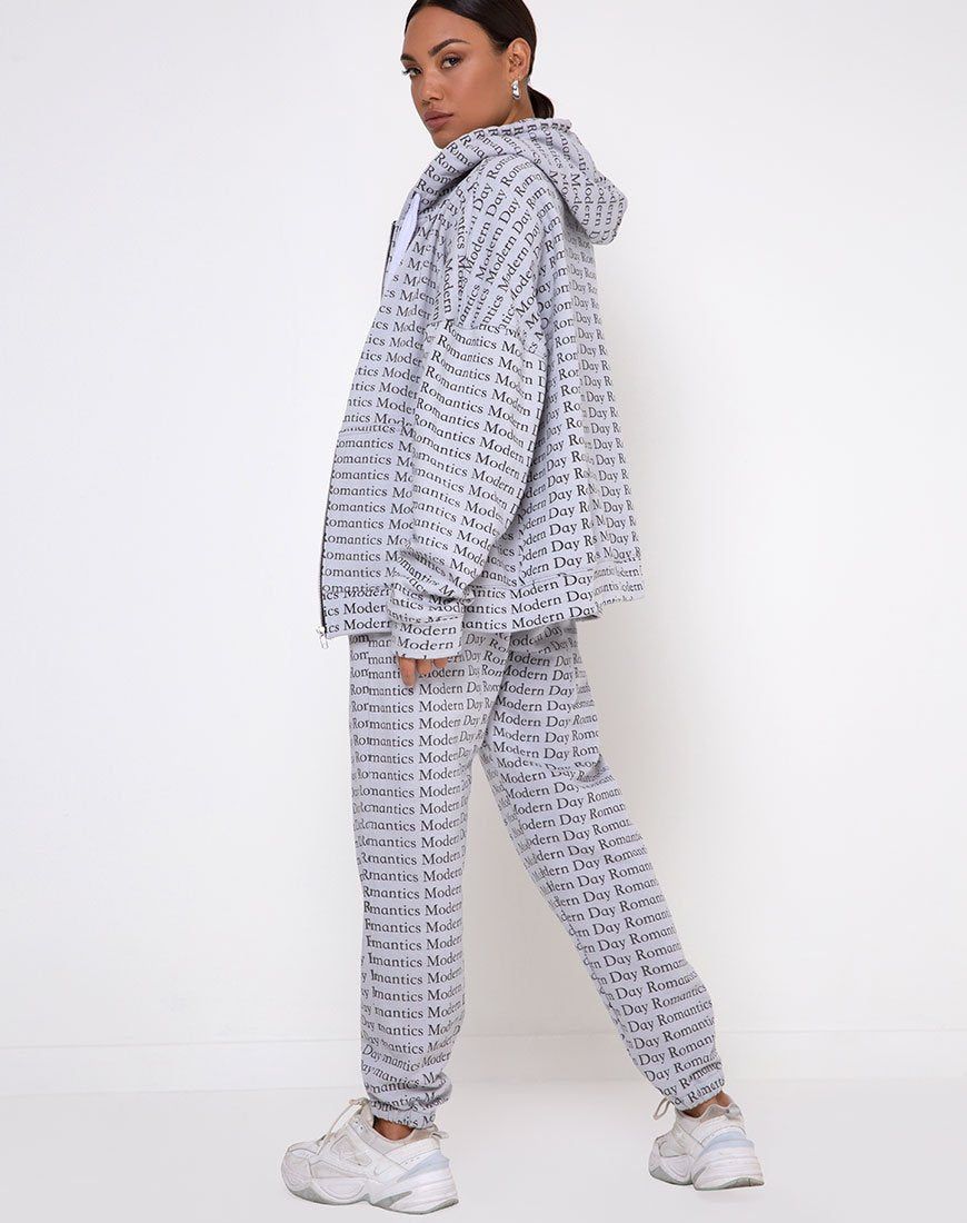 Hollack Hoody in Modern Day Romantics Grey sold by Motel Rocks product image thumbnail 5