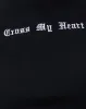 Quera Crop Top in Black 'Cross My Heart' Embro sold by Motel Rocks