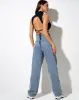 Quera Crop Top in Black 'Cross My Heart' Embro sold by Motel Rocks