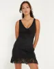 Sandila Mini Dress in Lace Black sold by Motel Rocks