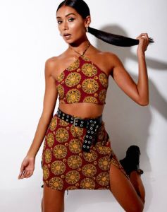 Maudy Crop Top in Sundial sold by Motel Rocks