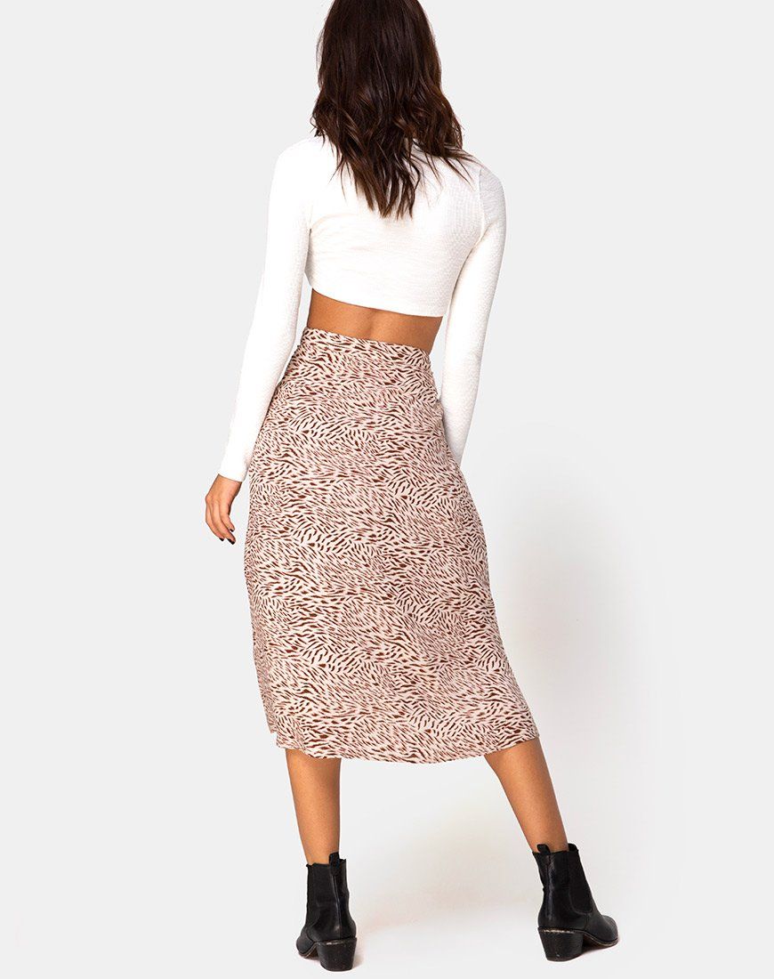 Saika Skirt in Safari Taupe sold by Motel Rocks product image thumbnail 4