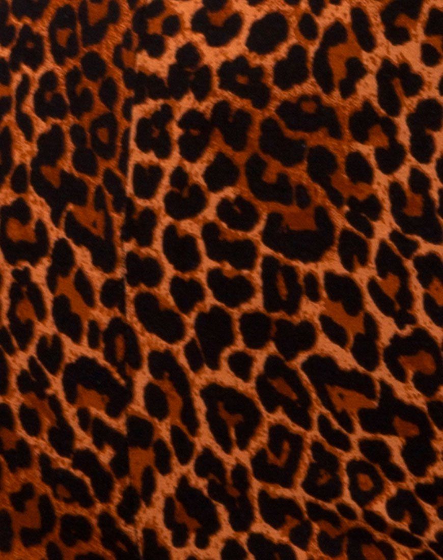 Hot Pant in Ditsy Leopard Orange sold by Motel Rocks product image thumbnail 5