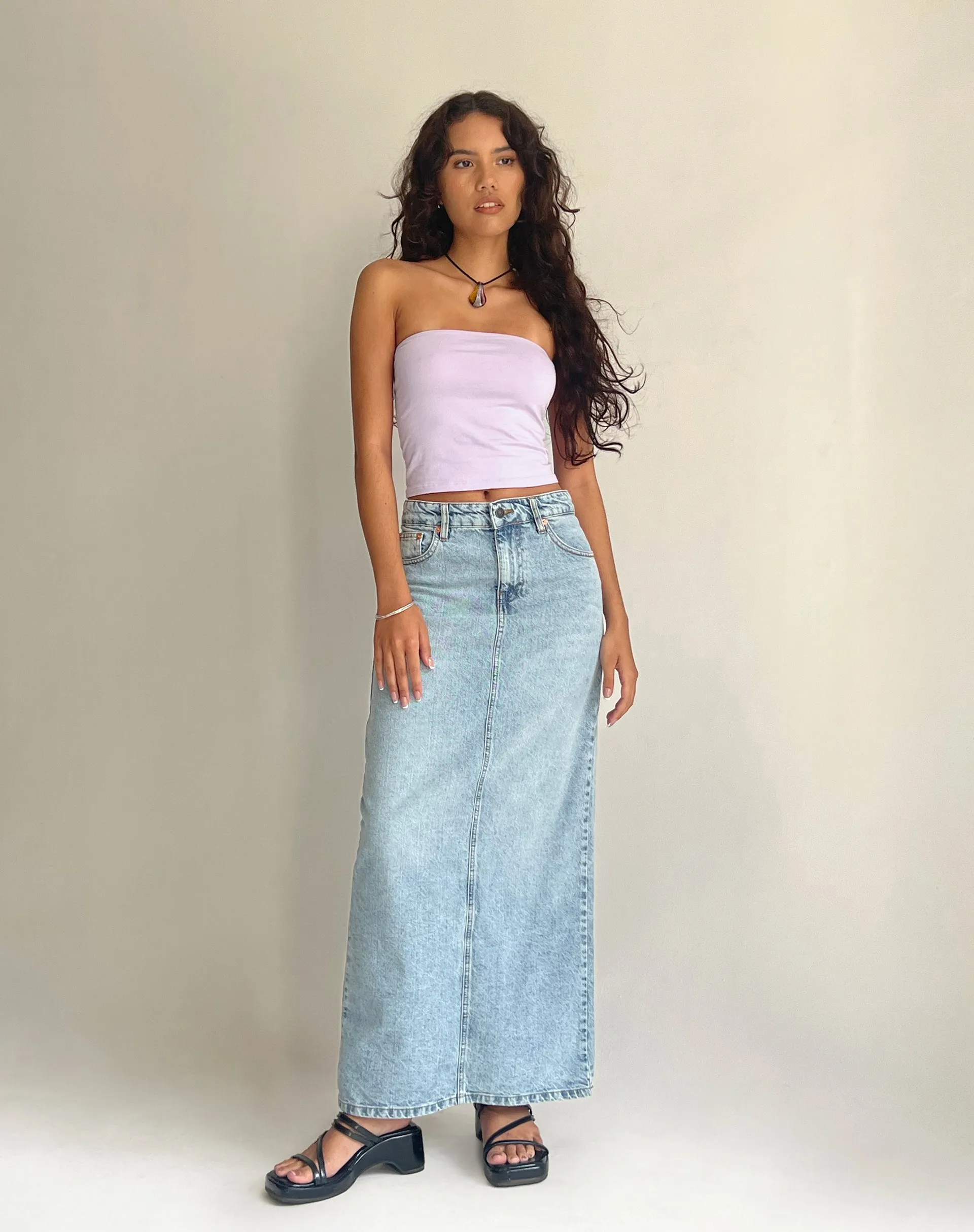 Shae Bandeau Top in Soft Lilac sold by Motel Rocks product image thumbnail 3