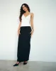 Tsuna Maxi Skirt in Black sold by Motel Rocks