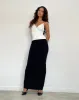 Tsuna Maxi Skirt in Black sold by Motel Rocks