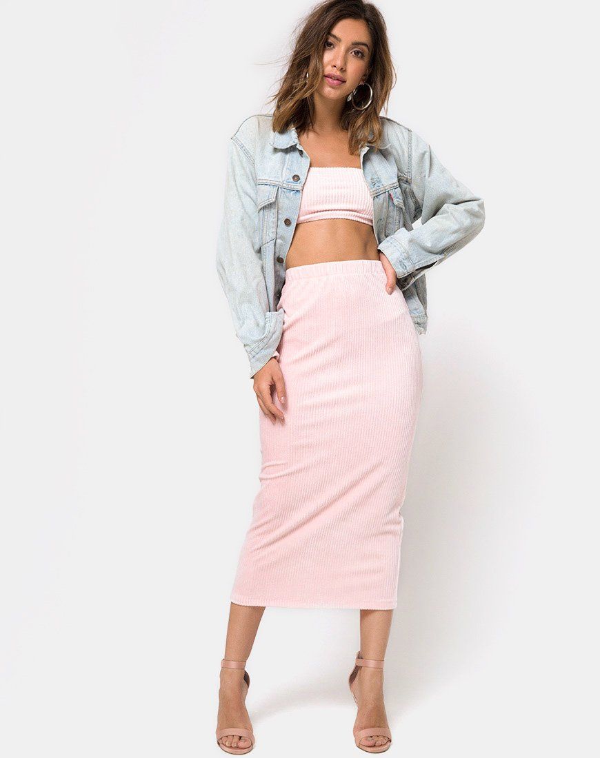 Bobby Midi Skirt in Fluffy Knit Candy sold by Motel Rocks product image thumbnail 3