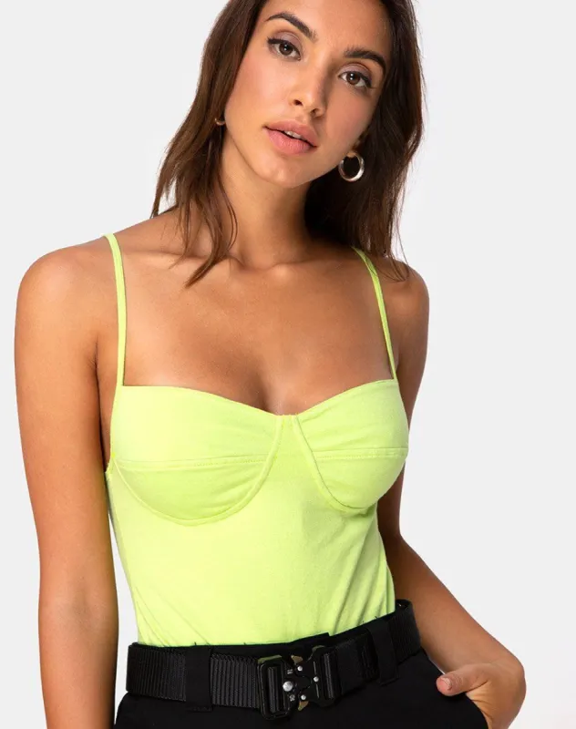 Lanti Bodice in Lime sold by Motel Rocks