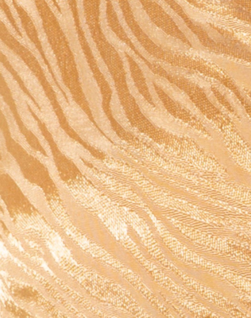 Briza Crop Top in Satin Zebra Caramel sold by Motel Rocks product image thumbnail 5