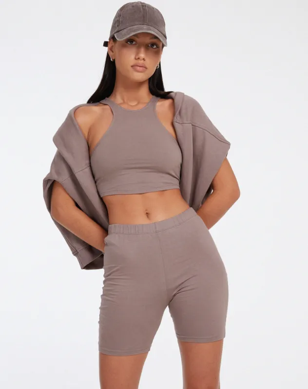 Kimaya Crop Top in Lycra Antler made by Motel Rocks