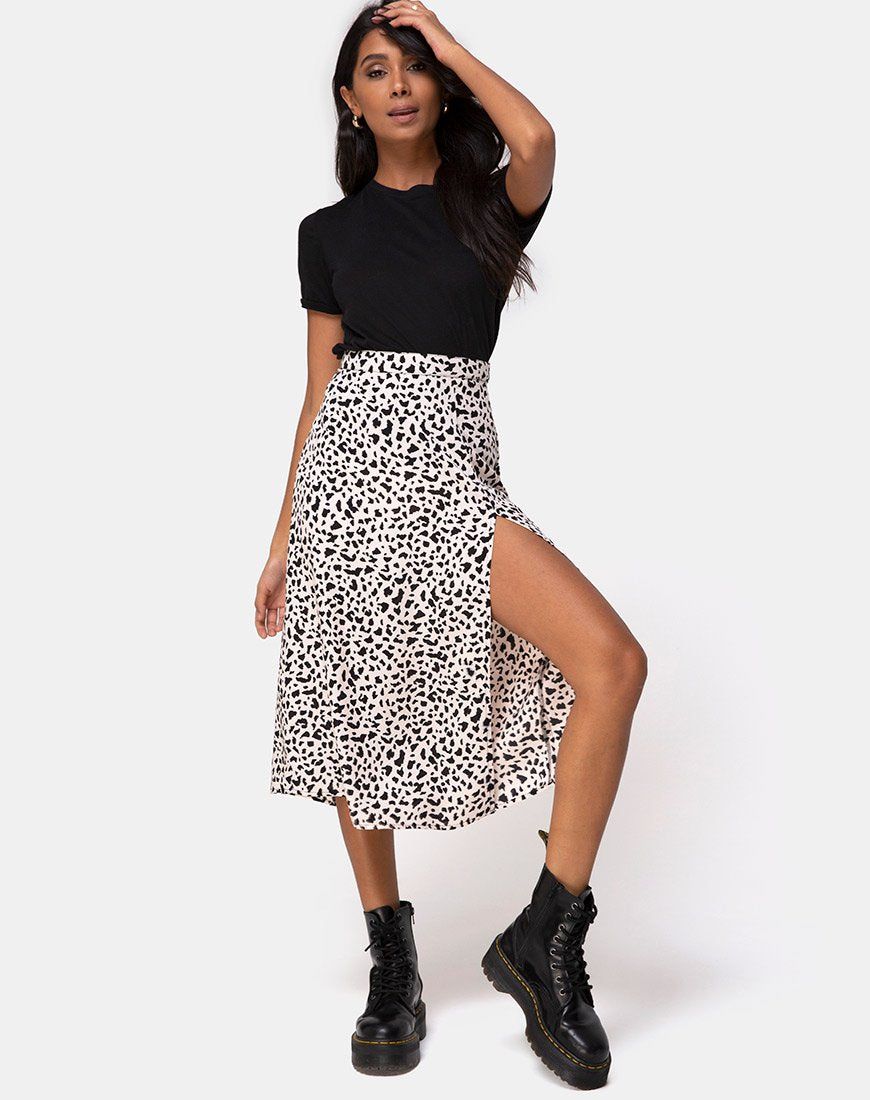 Saika Midi Skirt in Wild Thing sold by Motel Rocks