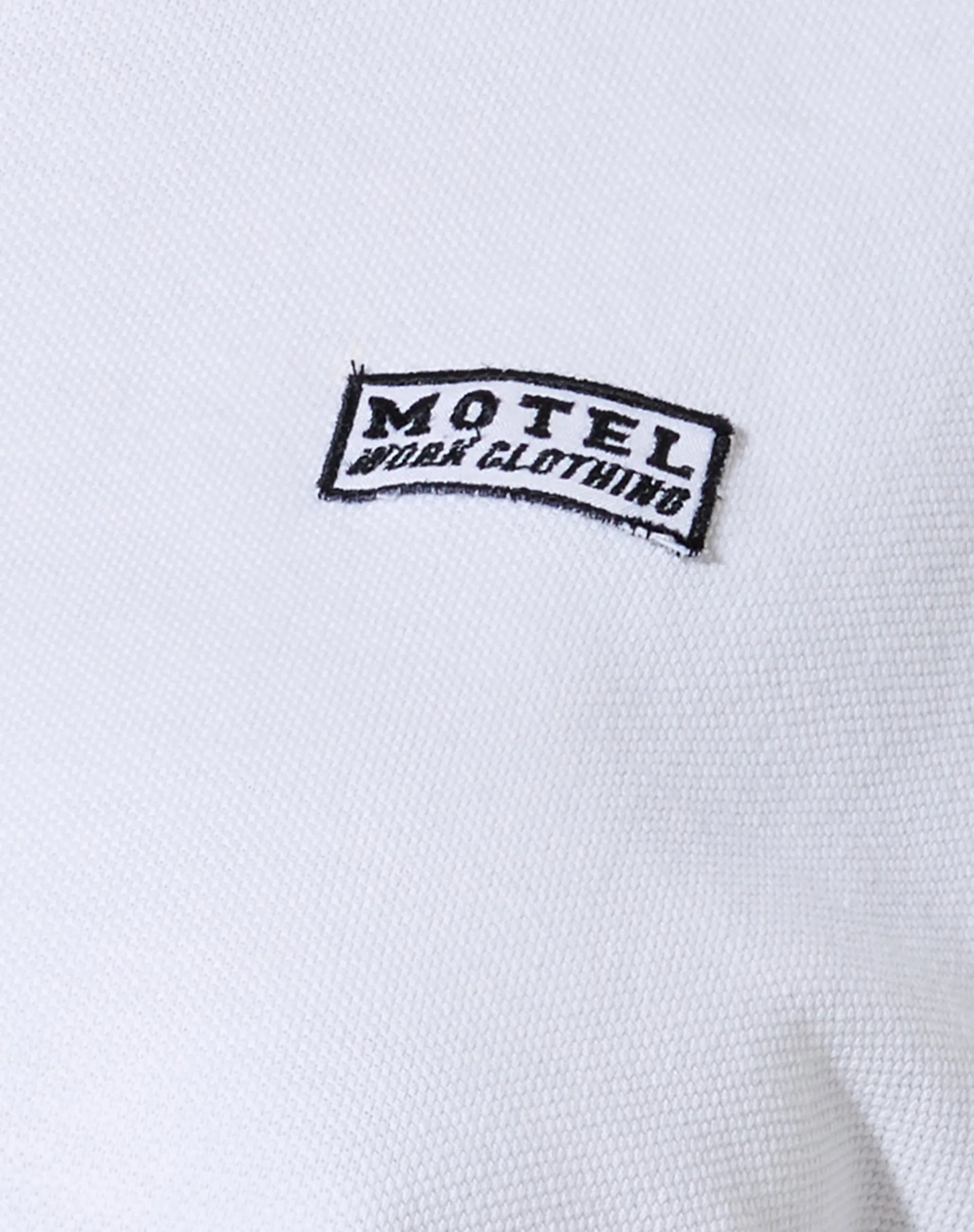 Gandi Crop Top in White with Motel Work Clothing Label sold by Motel Rocks product image thumbnail 5
