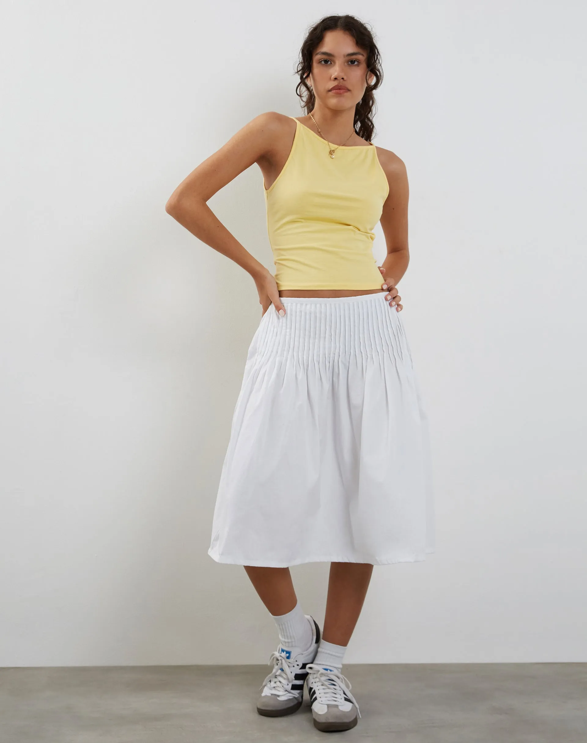 Dudley Vest Top in Lemonade sold by Motel Rocks product image thumbnail 2