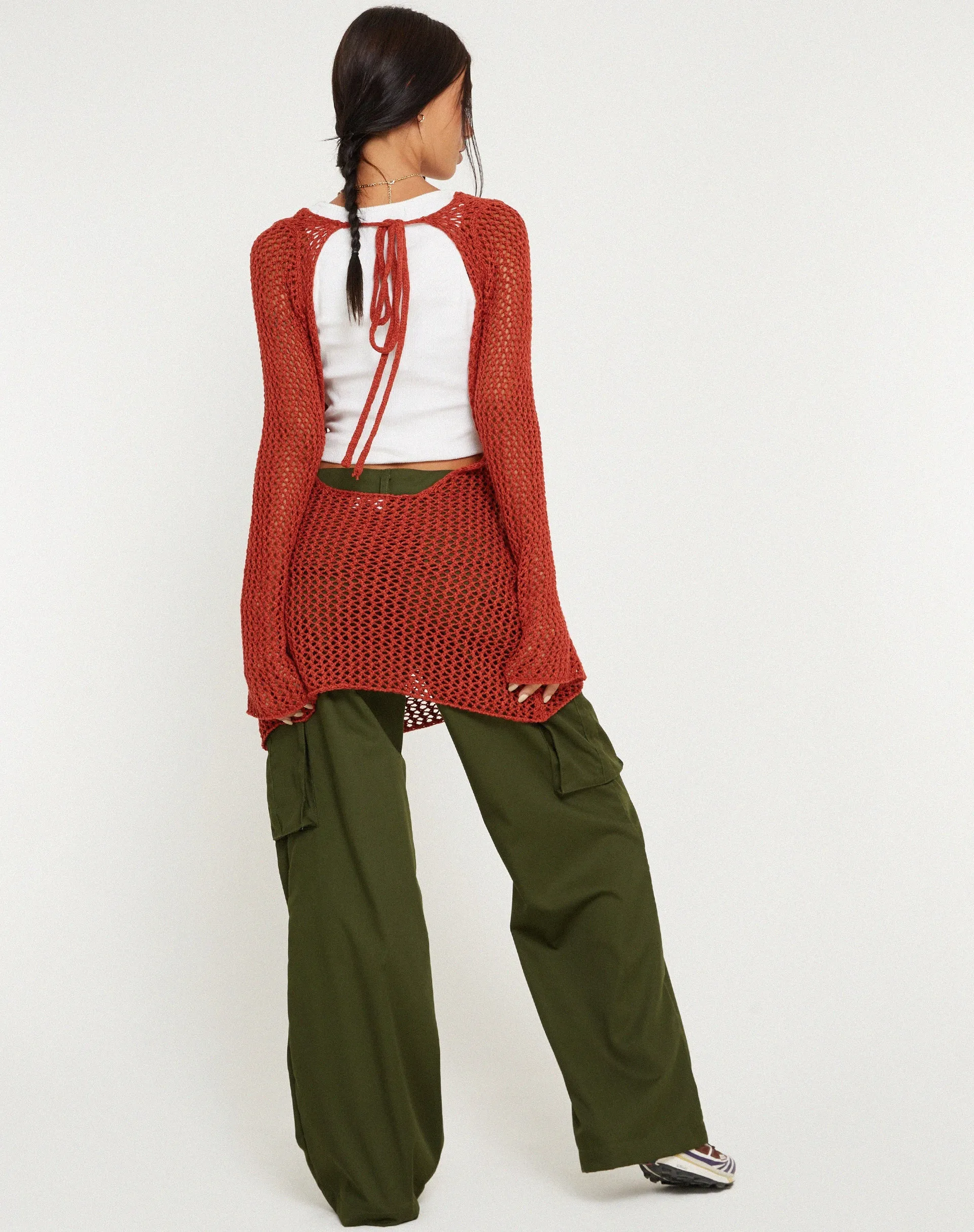 Juwita Mini Dress in Burnt Orange sold by Motel Rocks product image thumbnail 3