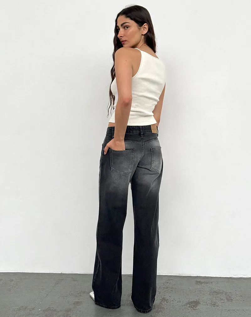 Low Rise Parallel Jeans In Extreme Black Wash sold by Motel Rocks product image thumbnail 3