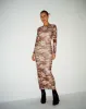 Laura Midi Dress in Camo sold by Motel Rocks