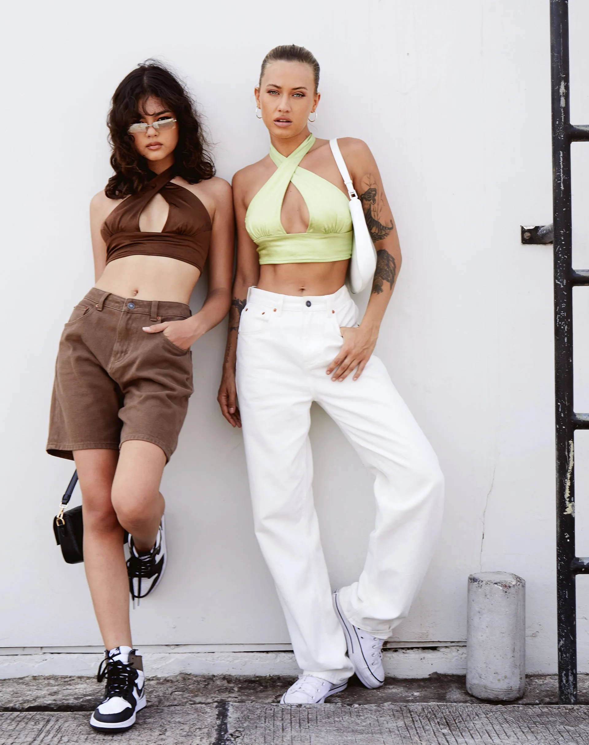 Silta Crop Top in Satin Chocolate sold by Motel Rocks product image thumbnail 3