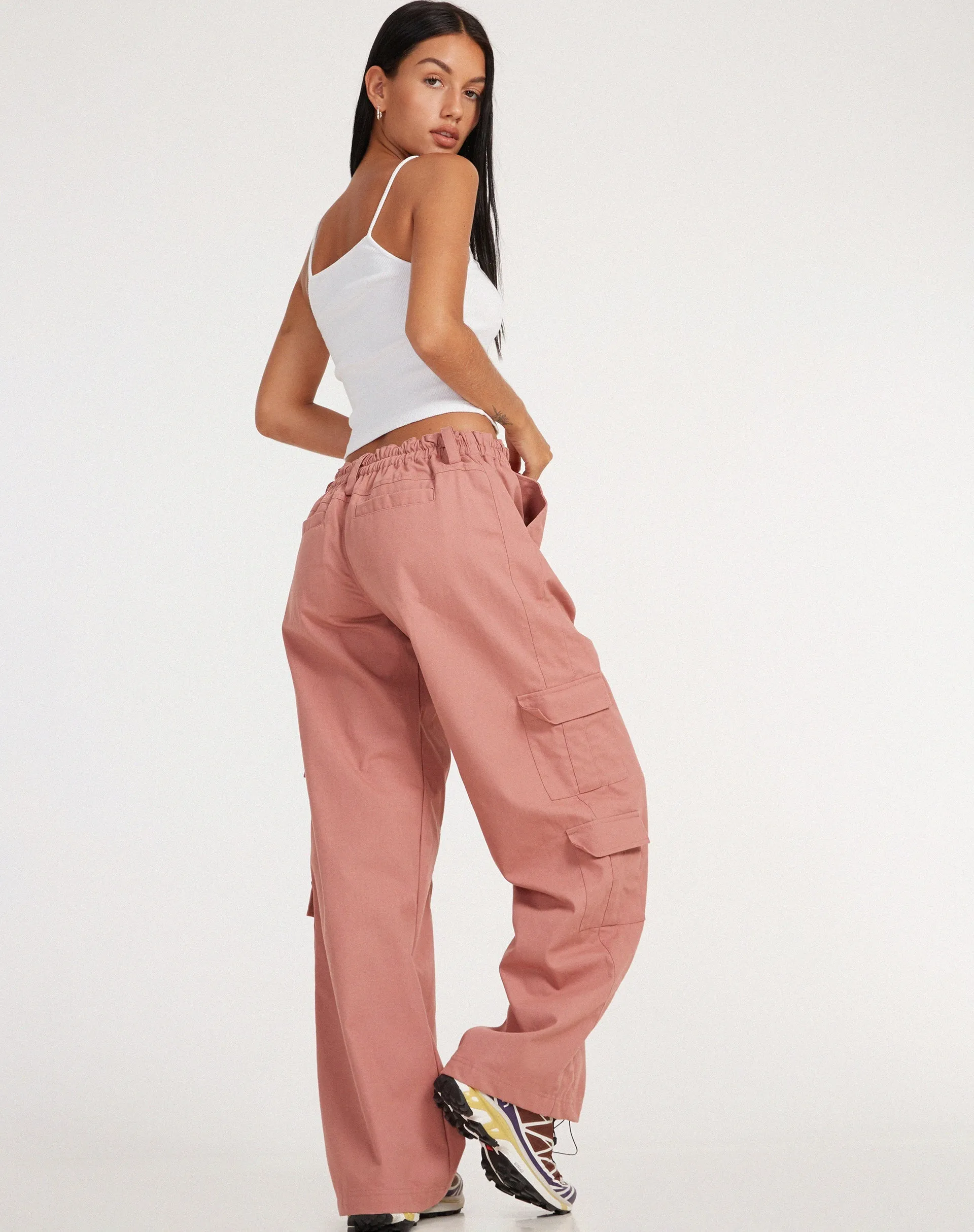Hansa Cargo Trouser in Dusty Rose sold by Motel Rocks product image thumbnail 2