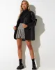 Carga Mini Skirt in Brown Black and White sold by Motel Rocks