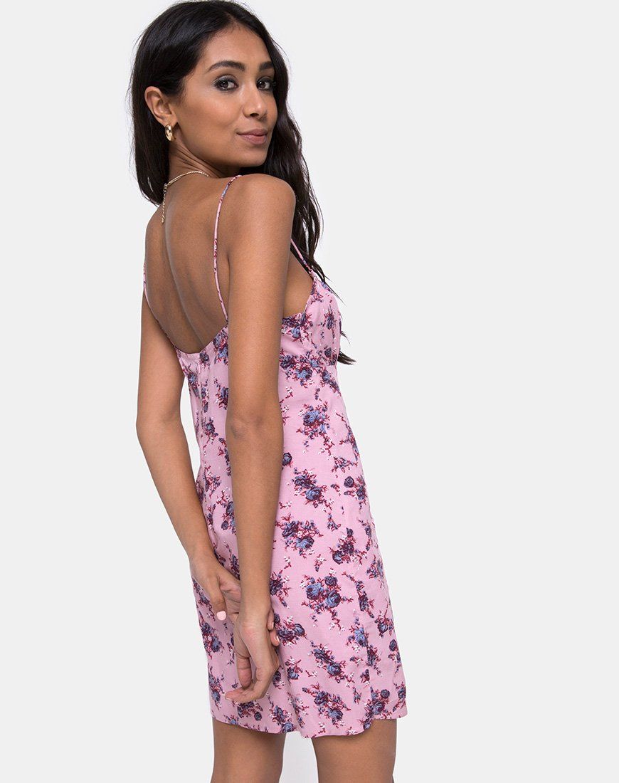 Kumala Slip Dress in Soheila Floral Blush sold by Motel Rocks product image thumbnail 2