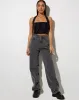 Sisia Crop Top in Persian Night Black sold by Motel Rocks